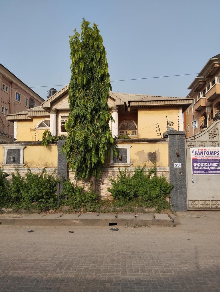 A 6bedroom detached duplex with 2blocks of flats available for sale in Ago palace way ,